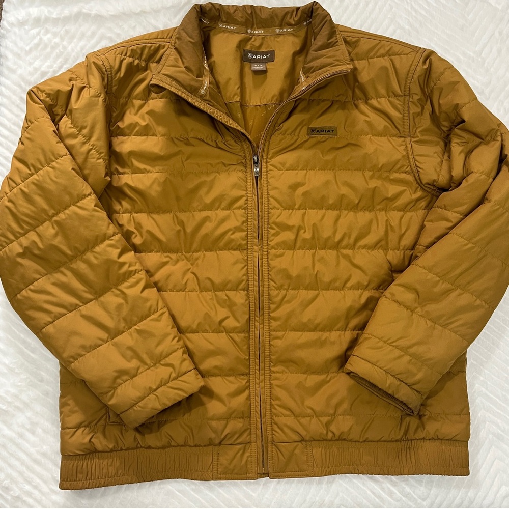 Ariat Mosier Quilted Insulated Jacket Coat Zip Up mustard‎ outdoor fall winter